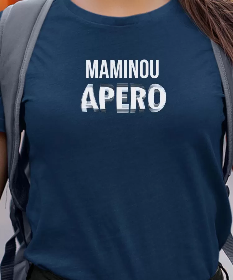 T-Shirt Maminou apéro face Pour femme