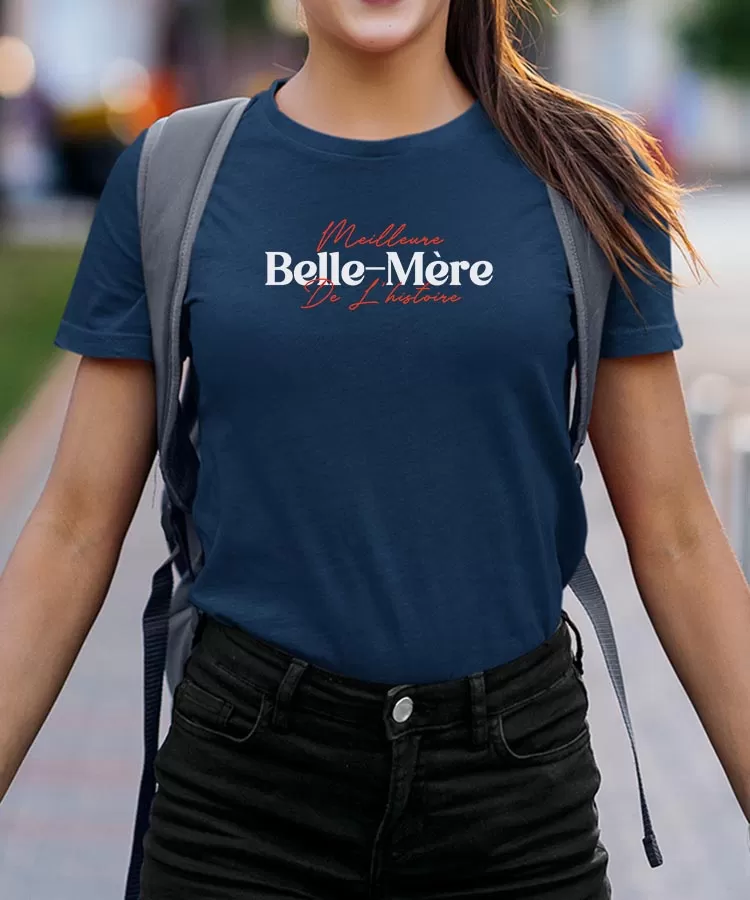 T-Shirt Meilleure Belle-Mère de l'histoire Pour femme