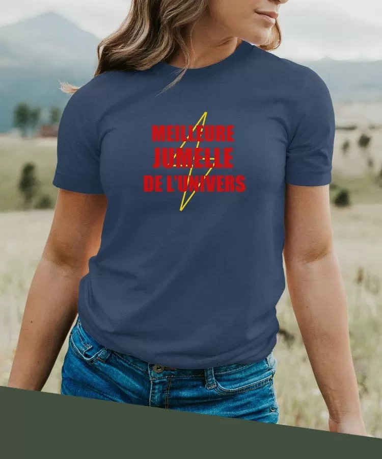 T-Shirt Meilleure Jumelle de l'univers Pour femme