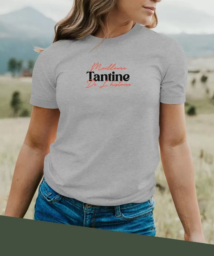 T-Shirt Meilleure Tantine de l'histoire Pour femme