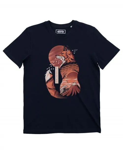 T-shirt Renard Japonais - Illustration Animal Kitsuné | Grafitee