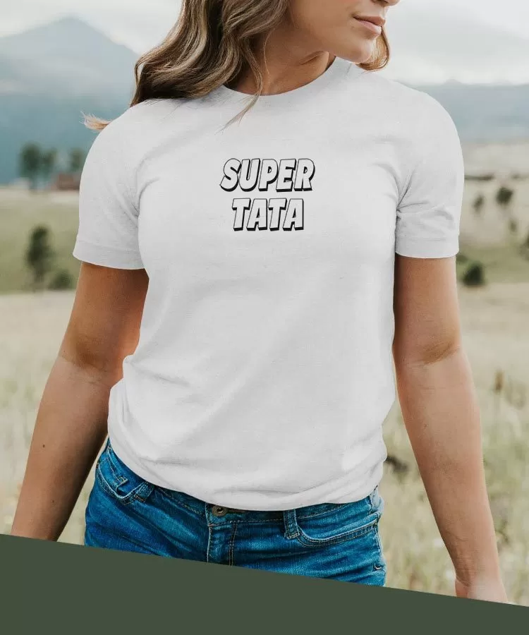 T-Shirt Super Tata Pour femme