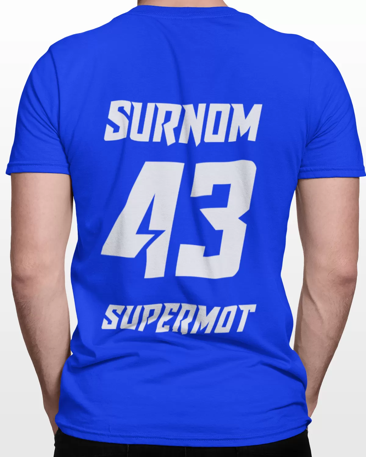 T-Shirt SUPERMOT PERSONNALISÉ Bleu - SUPERMOT® - Boutique Officielle