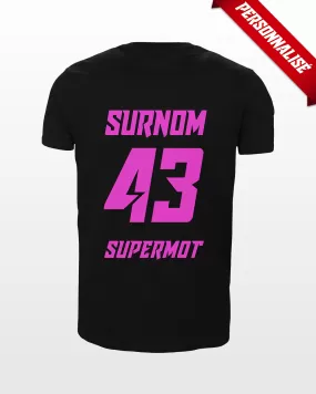 T-Shirt SUPERMOT PERSONNALISÉ Fluo Rose - SUPERMOT® - Boutique Officielle