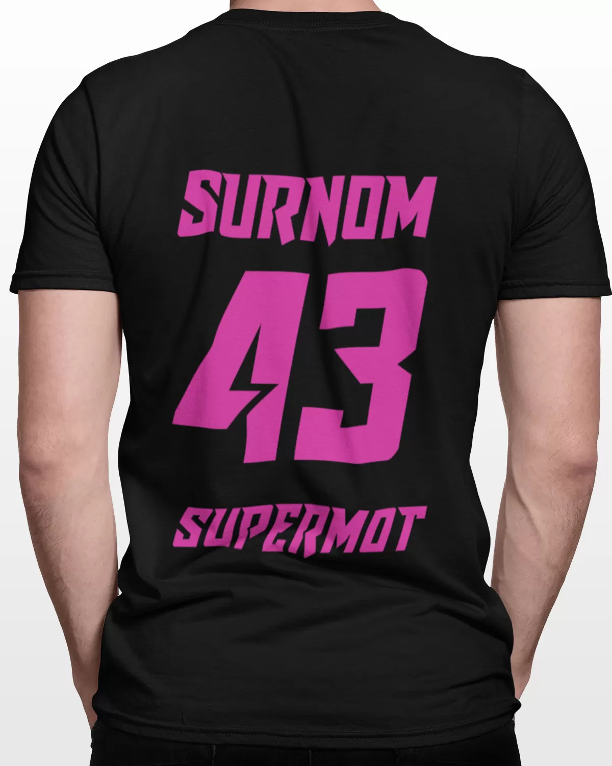 T-Shirt SUPERMOT PERSONNALISÉ Fluo Rose - SUPERMOT® - Boutique Officielle