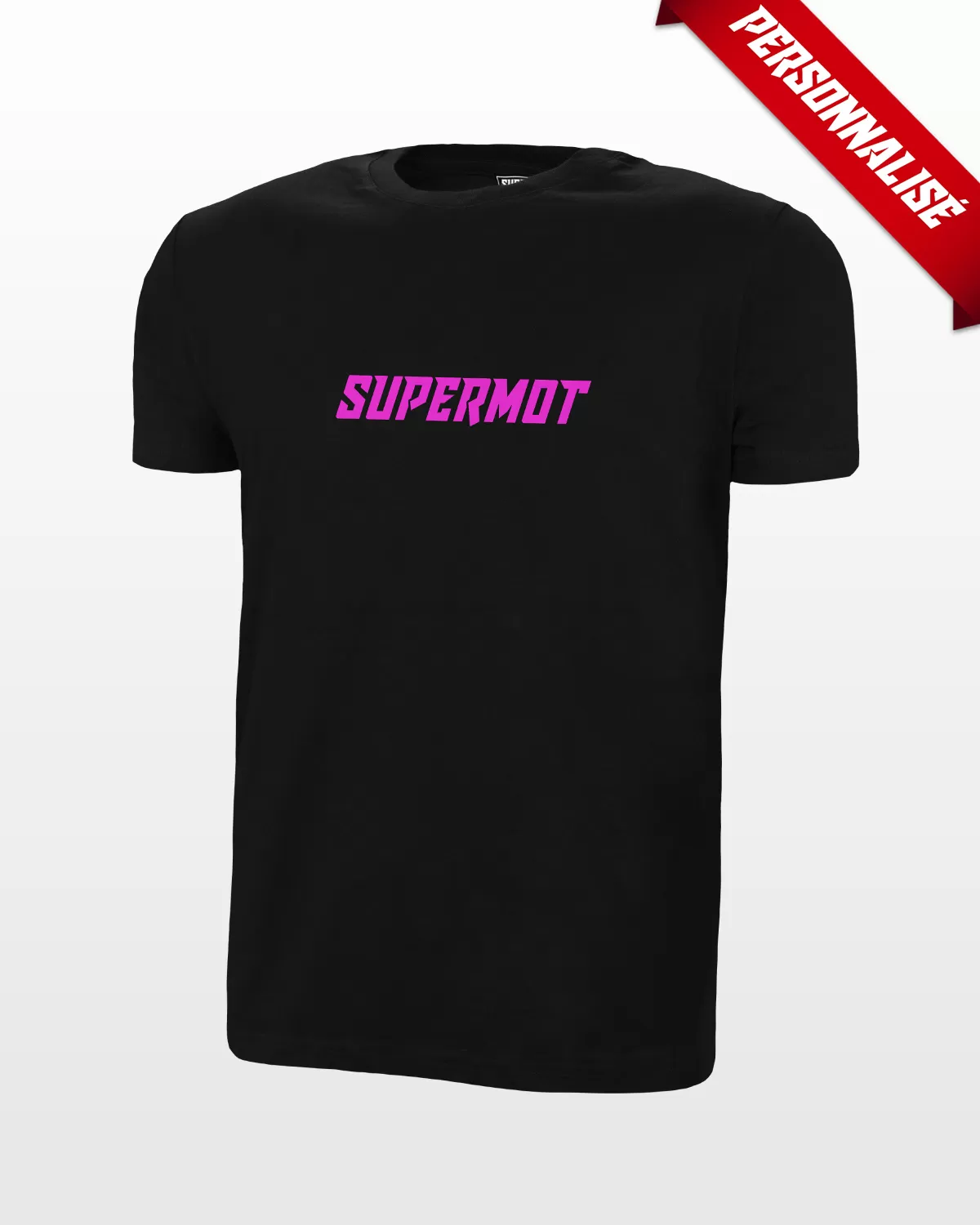 T-Shirt SUPERMOT PERSONNALISÉ Fluo Rose - SUPERMOT® - Boutique Officielle