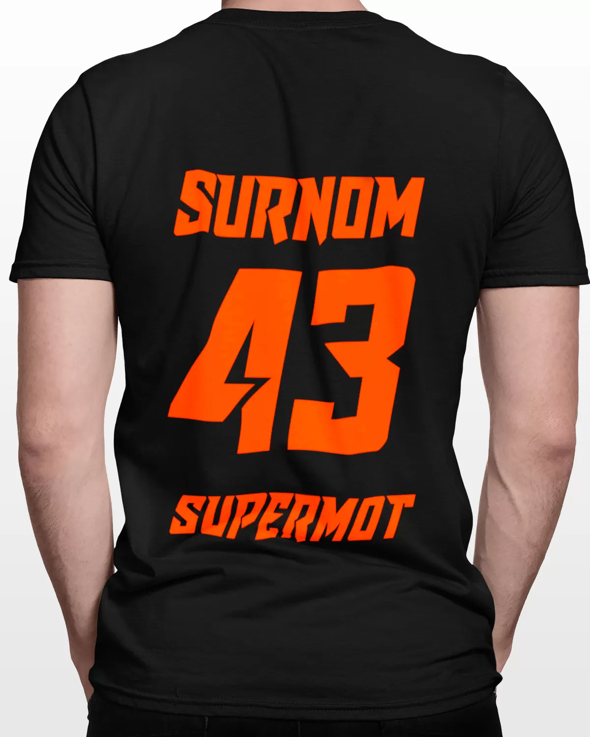 T-Shirt SUPERMOT PERSONNALISÉ ORANGE FLUO EDITION - SUPERMOT® - Boutique Officielle