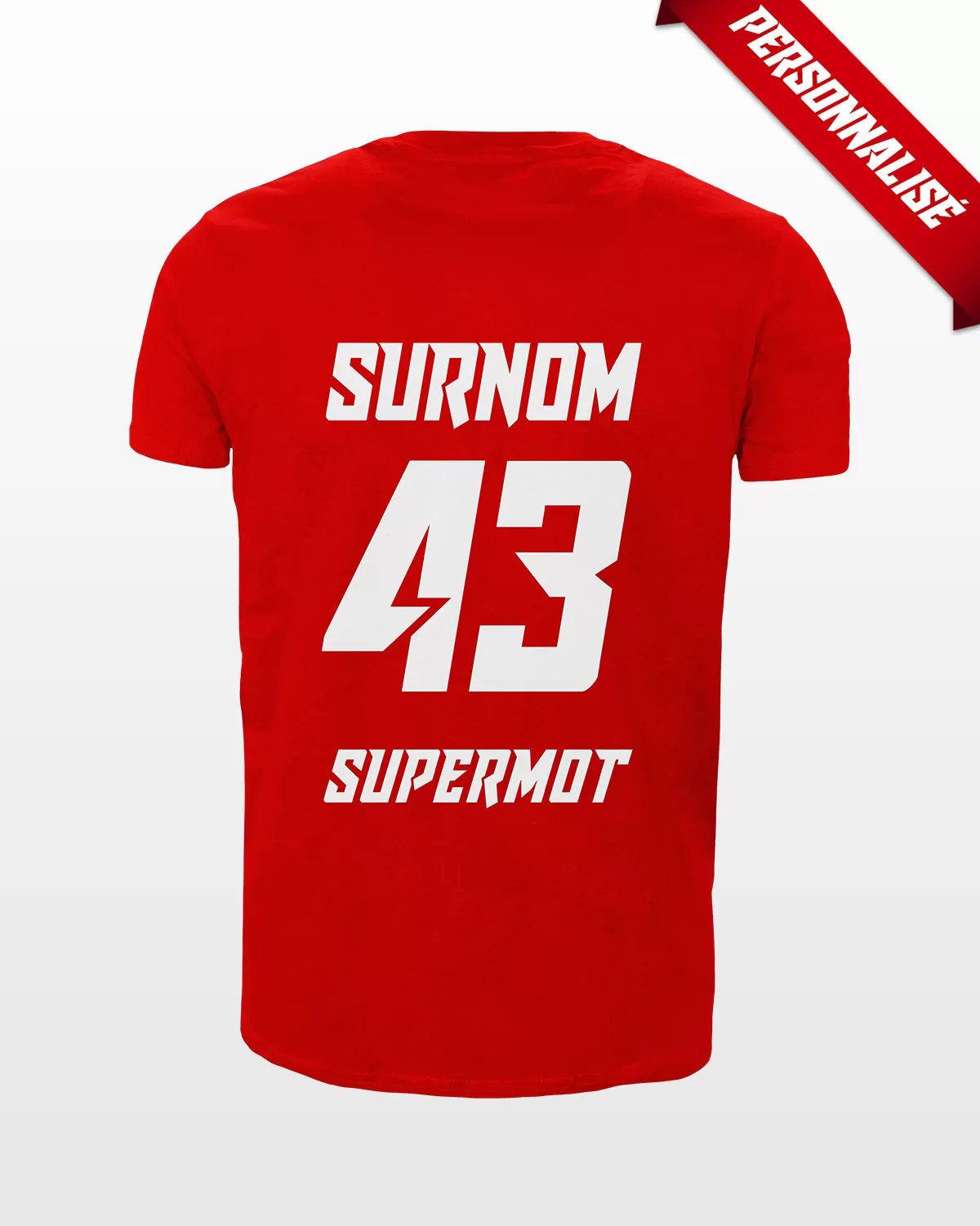 T-Shirt SUPERMOT PERSONNALISÉ Rouge - SUPERMOT® - Boutique Officielle