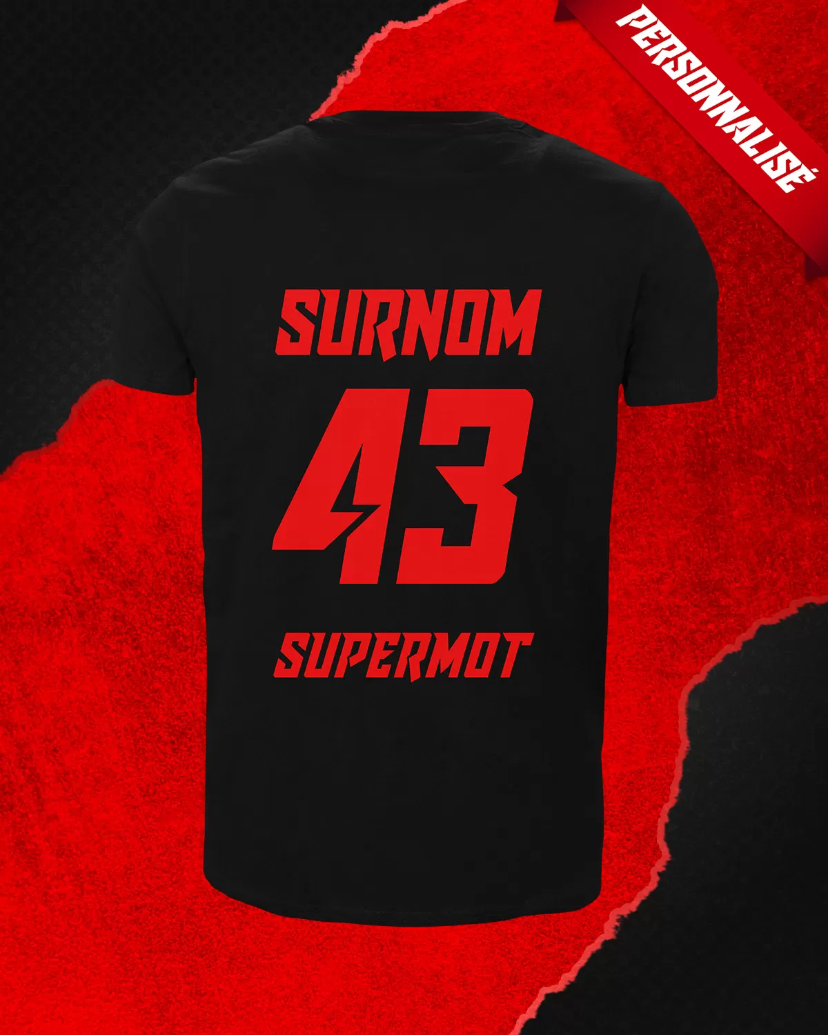 T-Shirt SUPERMOT PERSONNALISÉ RUBIS EDITION - SUPERMOT® - Boutique Officielle