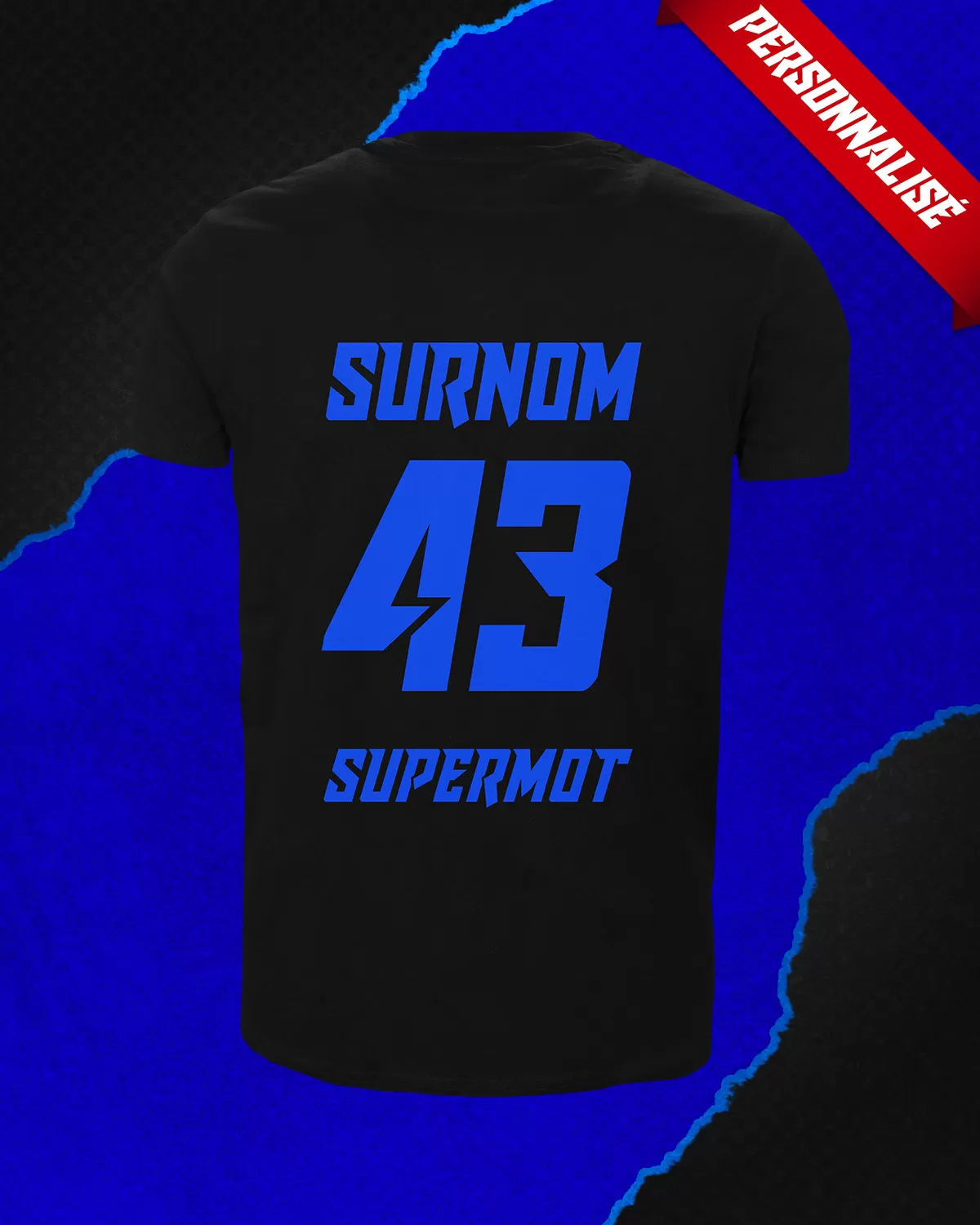 T-Shirt SUPERMOT PERSONNALISÉ SAPHIR EDITION - SUPERMOT® - Boutique Officielle