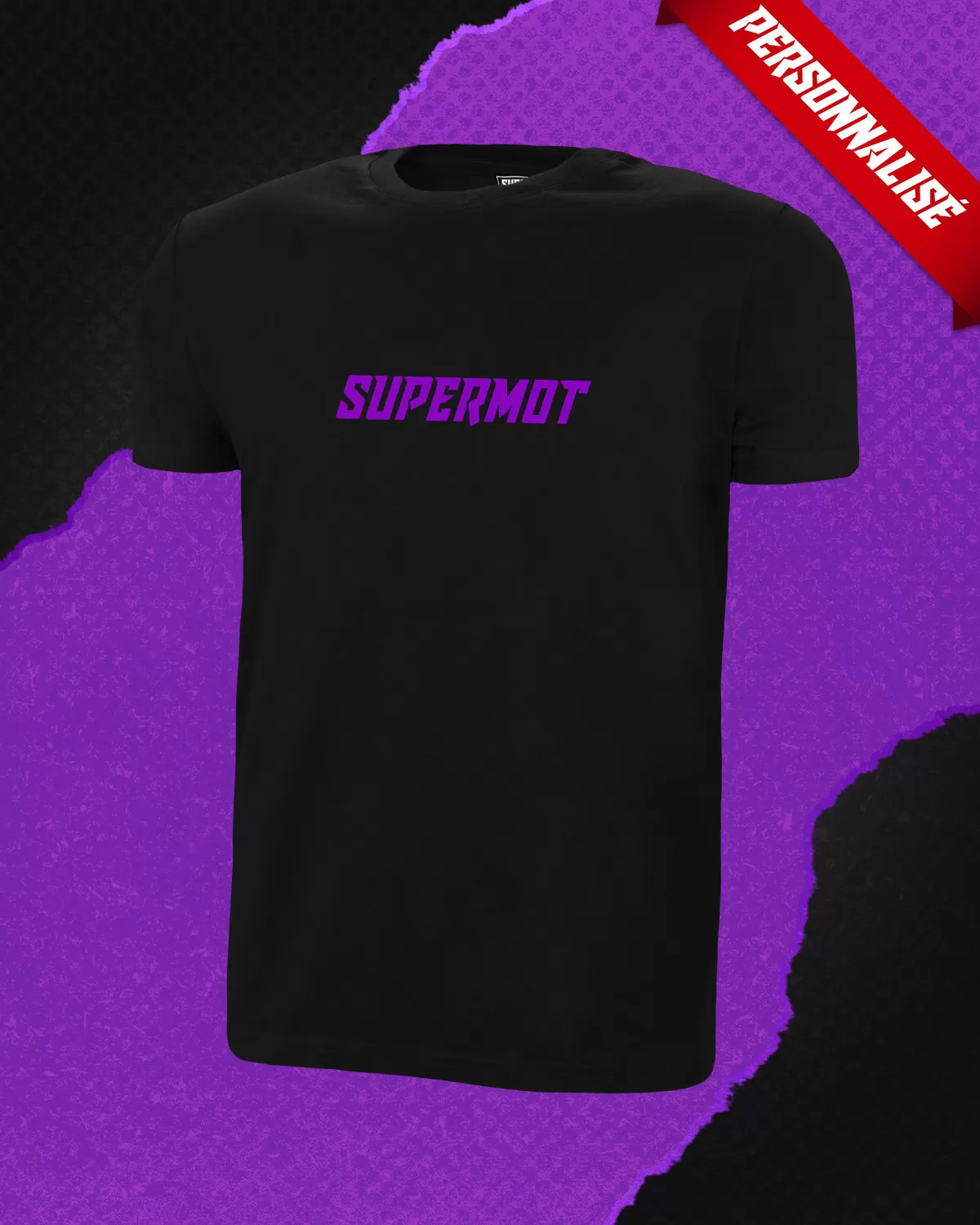 T-Shirt SUPERMOT PERSONNALISÉ VIOLET EDITION - SUPERMOT® - Boutique Officielle