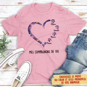 T-shirt Unisex Personnalisé - Mes Compagnons De Vie