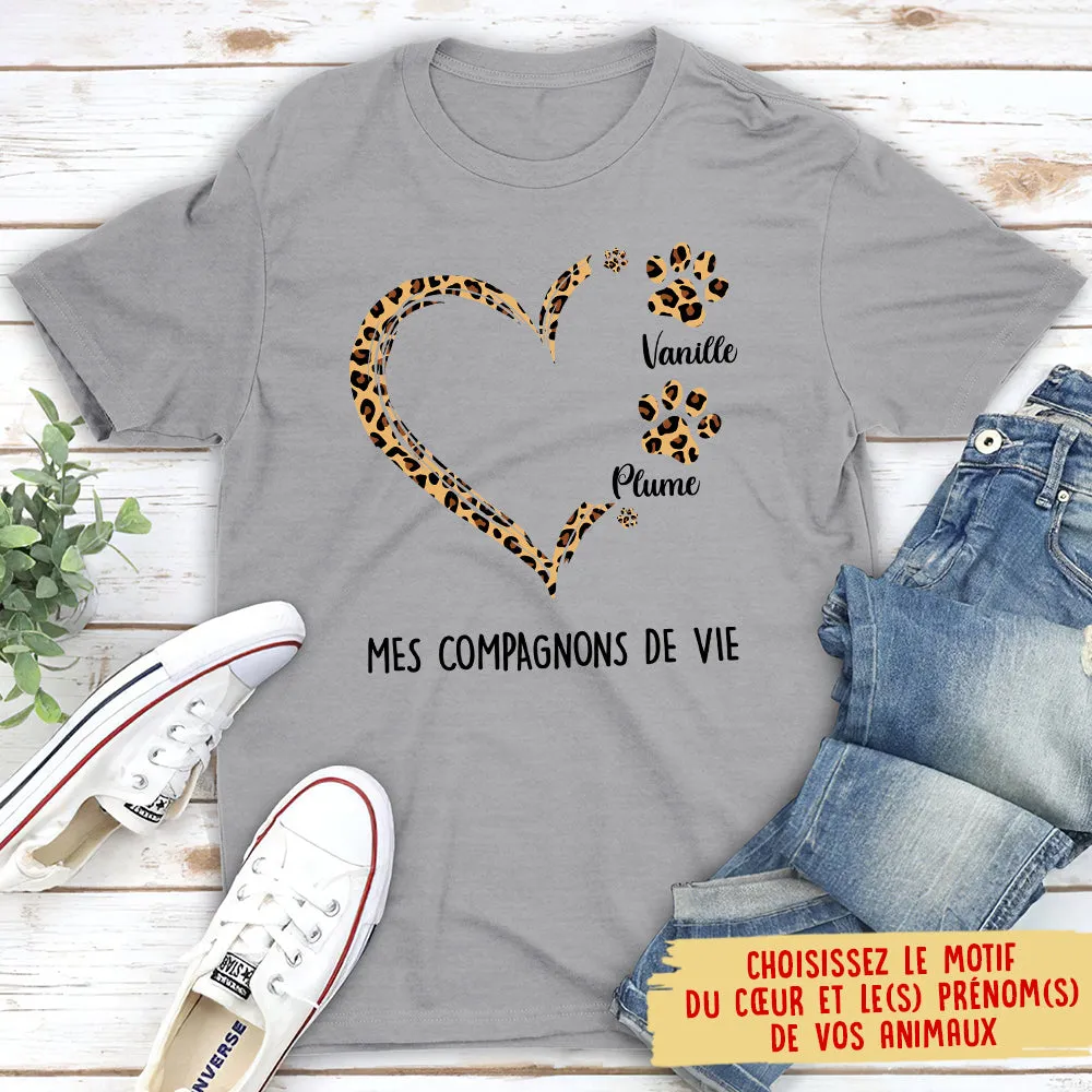 T-shirt Unisex Personnalisé - Mes Compagnons De Vie