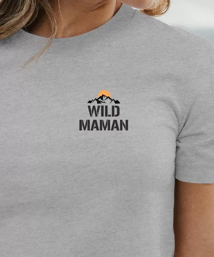 T-Shirt Wild Maman coeur Pour femme