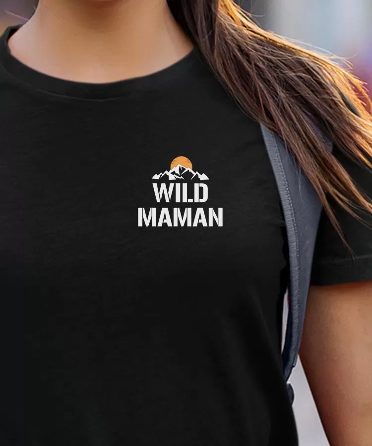 T-Shirt Wild Maman coeur Pour femme