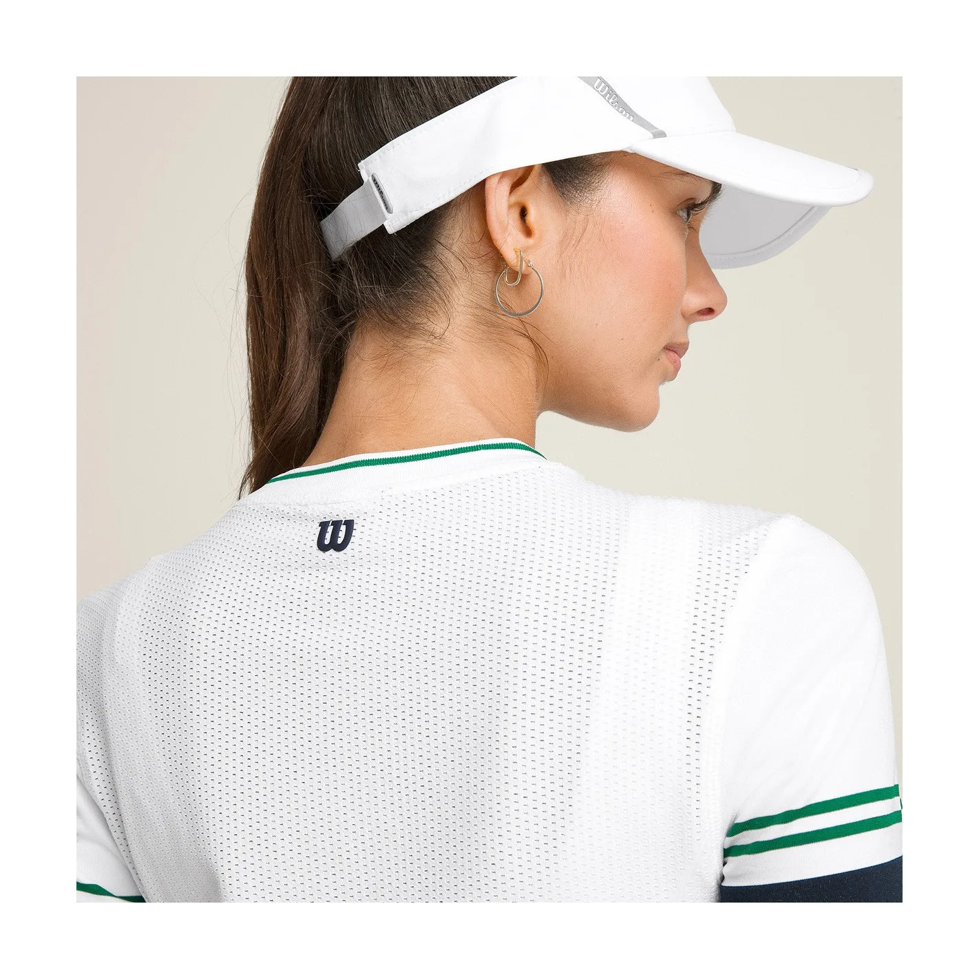 T-Shirt WILSON Femme BASELINE SEAMLESS Tee Blanc / Vert 2023