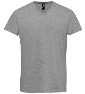 T-shirts col V manches courtes - Homme - 02940 - gris chiné 