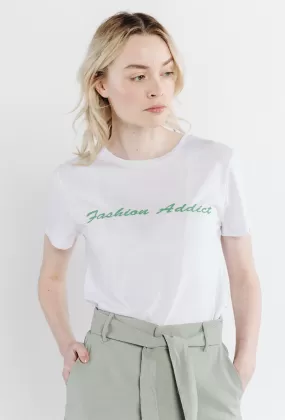 T-SHIRTS Fashion addict blanc