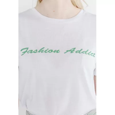 T-SHIRTS Fashion addict blanc