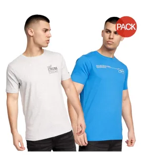 T-shirts pentan homme bleu / gris Crosshatch