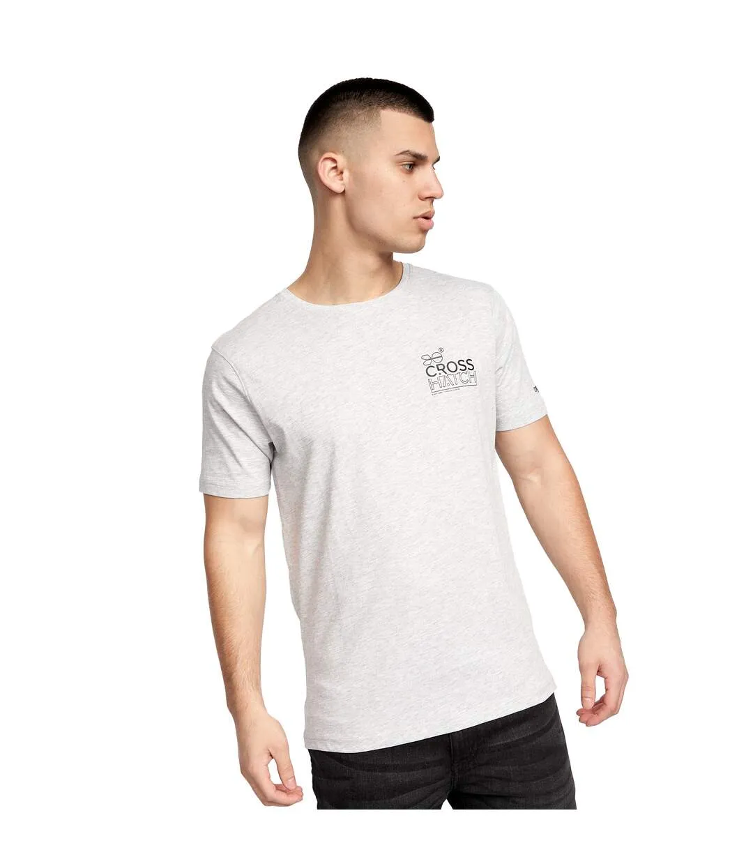 T-shirts pentan homme bleu / gris Crosshatch