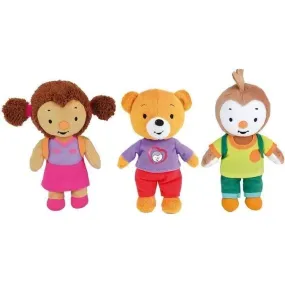 T'CHOUPI Lot de 3 peluches Lalou, Pilou et T'choupi +/- 19 cm violet - Jemini