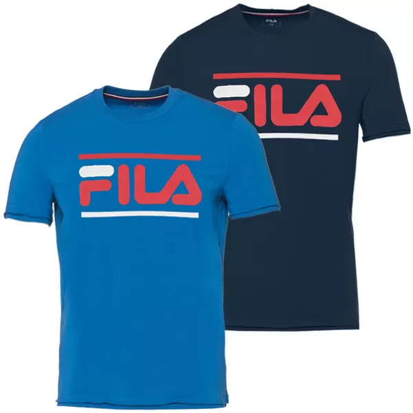 Tee-shirt de sport enfant Fila Chris - Coloris bleu royal ou marine