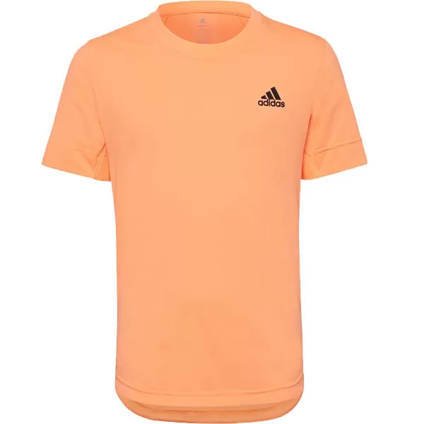 Tee-shirt de tennis junior Adidas Aeroready - Coloris orange uni