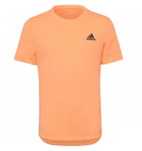 Tee-shirt de tennis junior Adidas Aeroready - Coloris orange uni