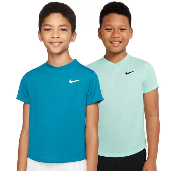 Tee-shirt de tennis junior Nike Court Victory DriFit - Bleu ou vert