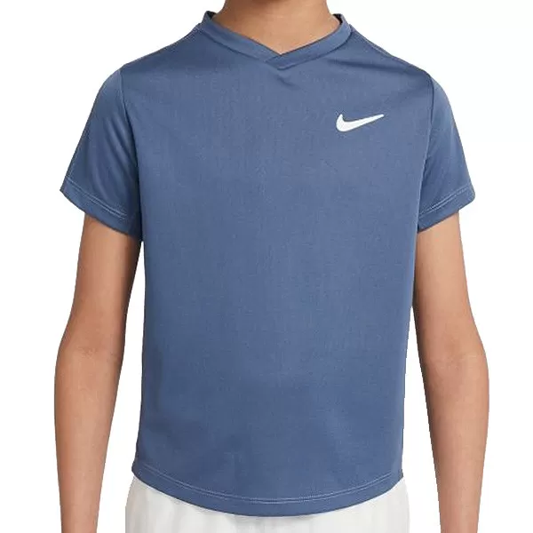 Tee-shirt de tennis junior Nike Court Victory DriFit - Coloris bleu