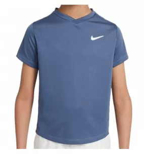 Tee-shirt de tennis junior Nike Court Victory DriFit - Coloris bleu