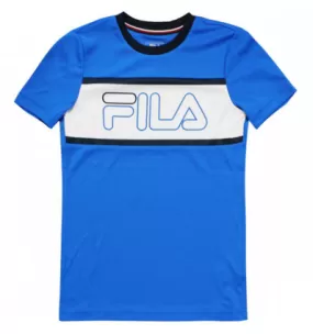 Tee shirt enfant Fila Connor Junior - Bleu et blanc - Respirant