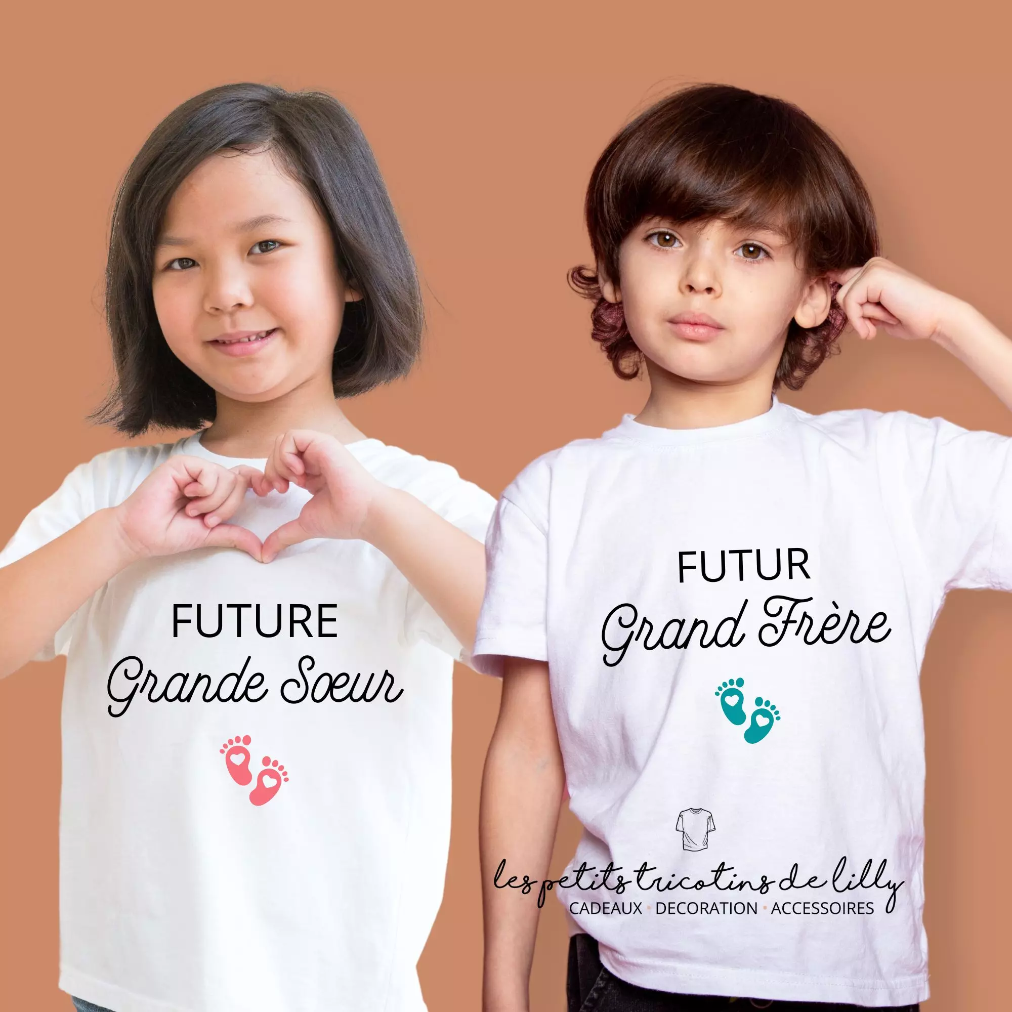 TEE-SHIRT ENFANT FUTUR.E GRAND FRERE/GRANDE SOEUR