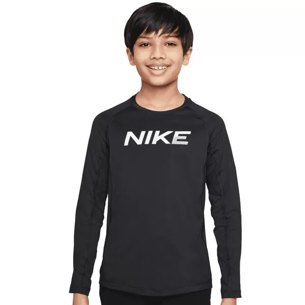 Tee-shirt enfant manches longues Nike Pro Dri-Fit coloris noir