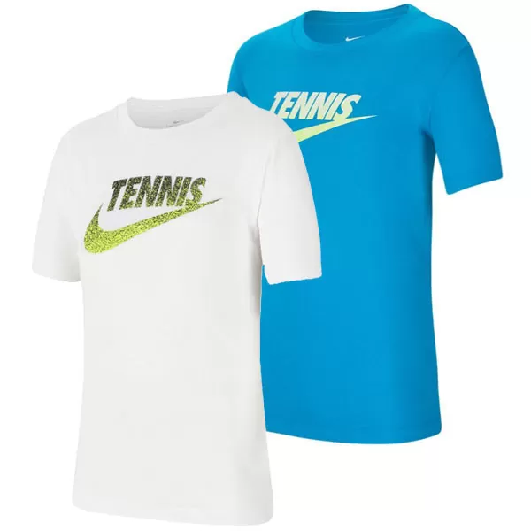 Tee-shirt enfant Nike Tennis en Dri-Fit - Blanc ou bleu