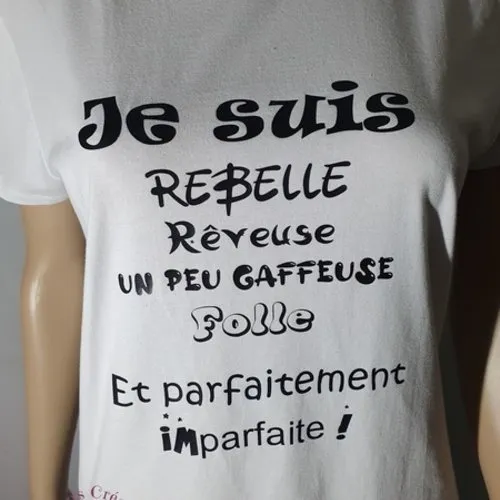 Tee-shirt femme "je suis...parfaitement imparfaite !"