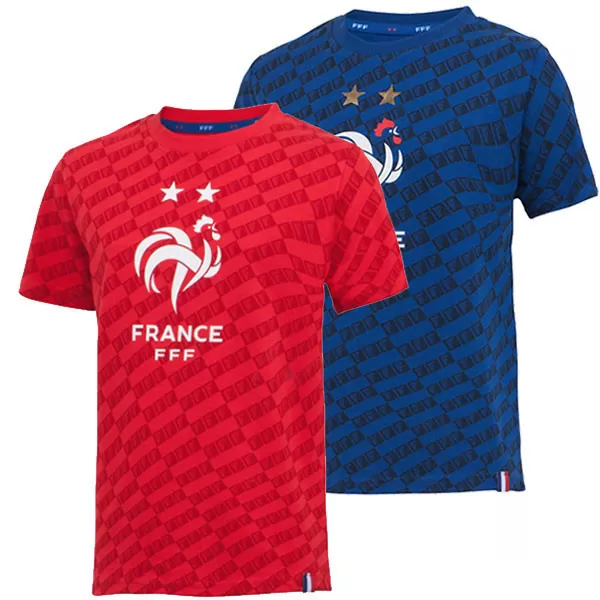 Tee-shirt foot enfant supporters équipe de France FFF - Rouge ou bleu