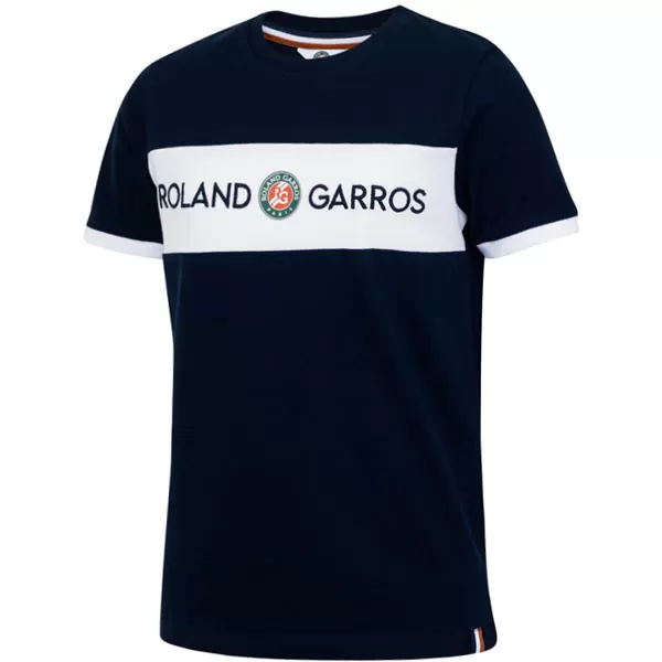 Tee-shirt Roland Garros enfant bleu marine Collection officielle 2023