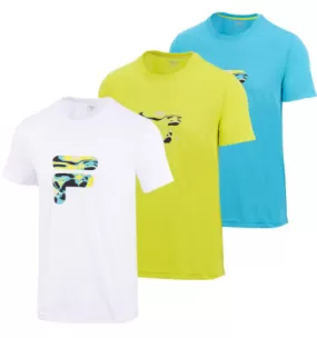 Tee-shirt tennis enfant Fila  Kids - Coloris blanc, vert et bleu