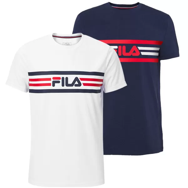 Tee-shirt tennis enfant Fila Nicky junior - Blanc ou bleu marine