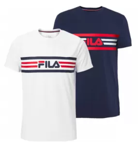 Tee-shirt tennis enfant Fila Nicky junior - Blanc ou bleu marine