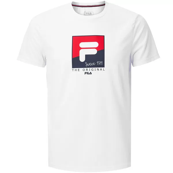 Tee-shirt tennis enfant Fila Tom junior - Coloris blanc