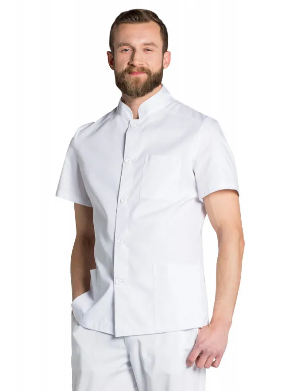 Tunique blanche blouse médicale pour Homme