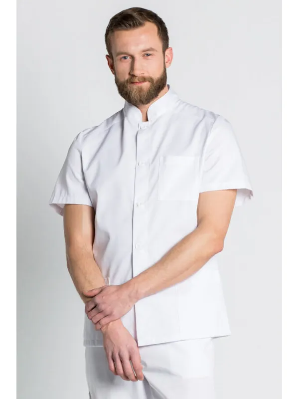 Tunique blanche blouse médicale pour Homme