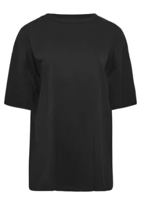 YOURS - Lot de 2 T-Shirts Noirs Rayures & Uni