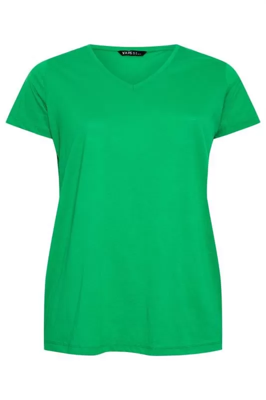 YOURS - Lot de 3 T-Shirts Bleu Vert & Blanc