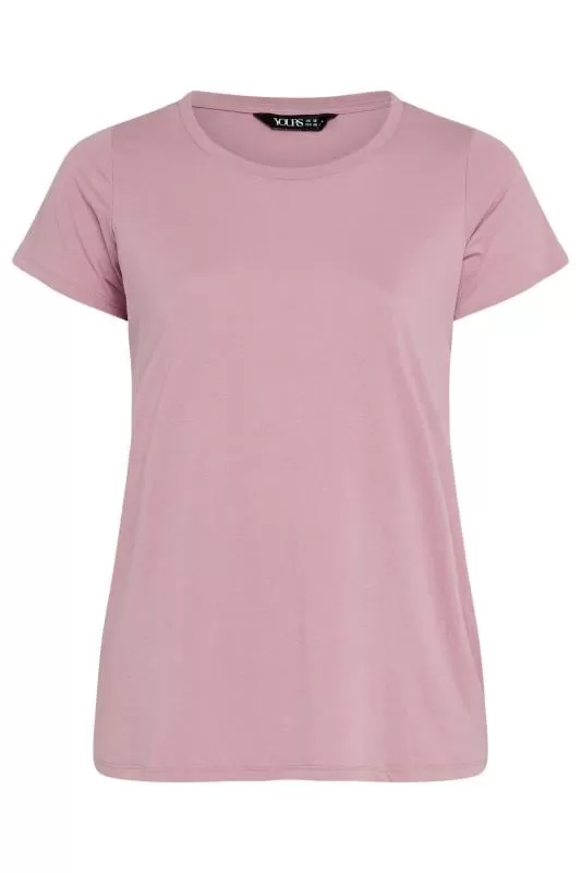 YOURS - Lot de 3 T-Shirts Rouille Rose & Kaki Manches Courtes